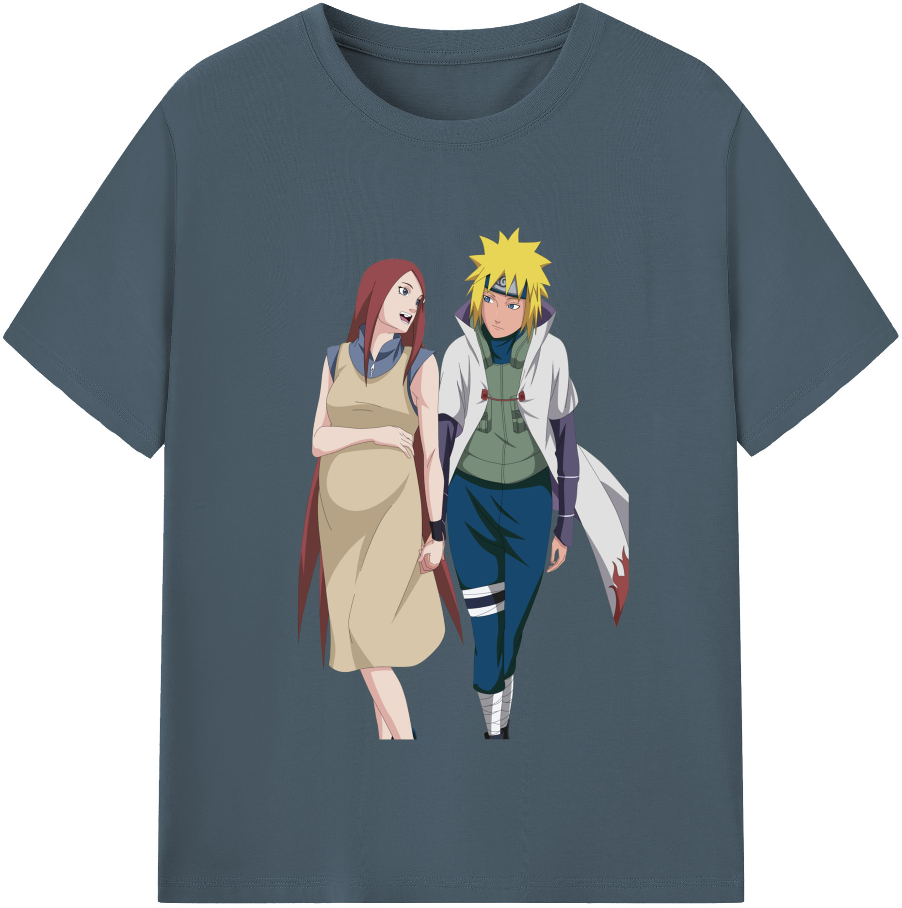 （画像用） NARUTO -ナルト- 波風 ミナト Namikaze Minato 綿100％半袖Tシャツ（フロントプリント）
